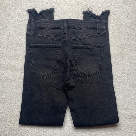 Wild Fable Black Denim Jeans Raw Hem Distressed Skinny High Rise Busted - Picture 11 of 11